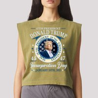 Donald Trump 47th President Inauguration 2025 Supporters Patriotic Garment-Dyed Women's Muscle Tee