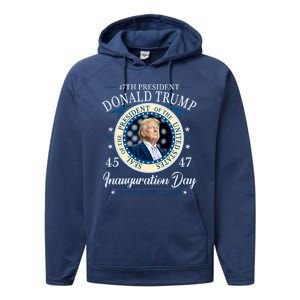 Donald Trump 47th President Inauguration 2025 Supporters Patriotic Performance Fleece Hoodie