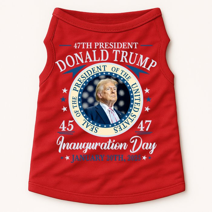 Donald Trump 47th President Inauguration 2025 Supporters Patriotic Doggie Tank