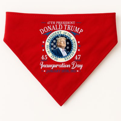 Donald Trump 47th President Inauguration 2025 Supporters Patriotic USA-Made Doggie Bandana