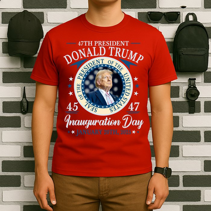 Donald Trump 47th President Inauguration 2025 Supporters Patriotic T-Shirt