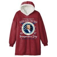 Donald Trump 47th President Inauguration 2025 Supporters Patriotic Hooded Wearable Blanket