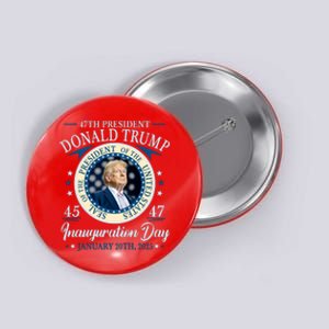 Donald Trump 47th President Inauguration 2025 Supporters Patriotic Button