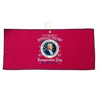 Donald Trump 47th President Inauguration 2025 Supporters Patriotic Large Microfiber Waffle Golf Towel