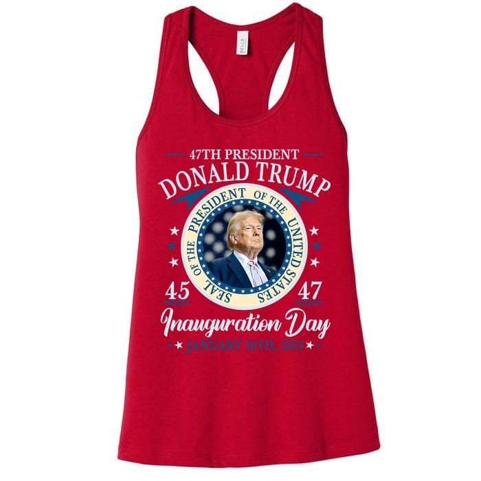 Donald Trump 47th President Inauguration 2025 Supporters Patriotic Womens Tank Top