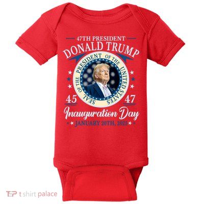 Donald Trump 47th President Inauguration 2025 Supporters Patriotic Baby Bodysuit