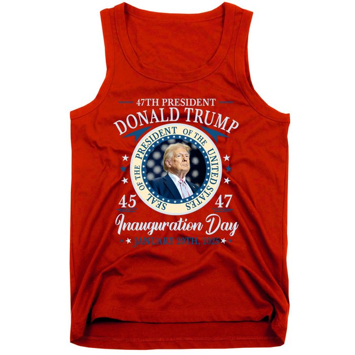 Donald Trump 47th President Inauguration 2025 Supporters Patriotic Tank Top