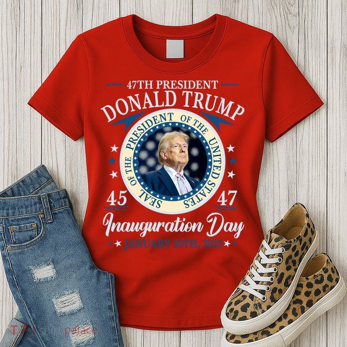 Donald Trump 47th President Inauguration 2025 Supporters Patriotic Women's T-Shirt