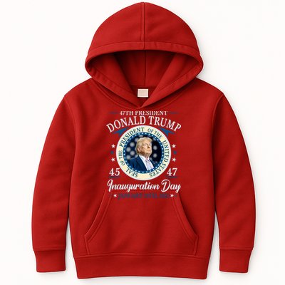 Donald Trump 47th President Inauguration 2025 Supporters Patriotic Kids Hoodie