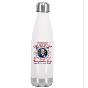 Donald Trump 47th President Inauguration 2025 Supporters Patriotic Stainless Steel Insulated Water Bottle