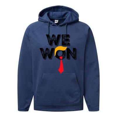 Donald Trump 47th President Jd Vance We Won Get Over It 2024 Performance Fleece Hoodie