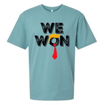 Donald Trump 47th President Jd Vance We Won Get Over It 2024 Sueded Cloud Jersey T-Shirt