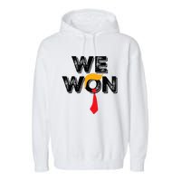 Donald Trump 47th President Jd Vance We Won Get Over It 2024 Garment-Dyed Fleece Hoodie