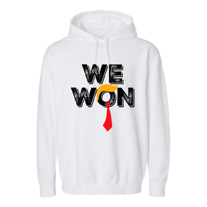 Donald Trump 47th President Jd Vance We Won Get Over It 2024 Garment-Dyed Fleece Hoodie