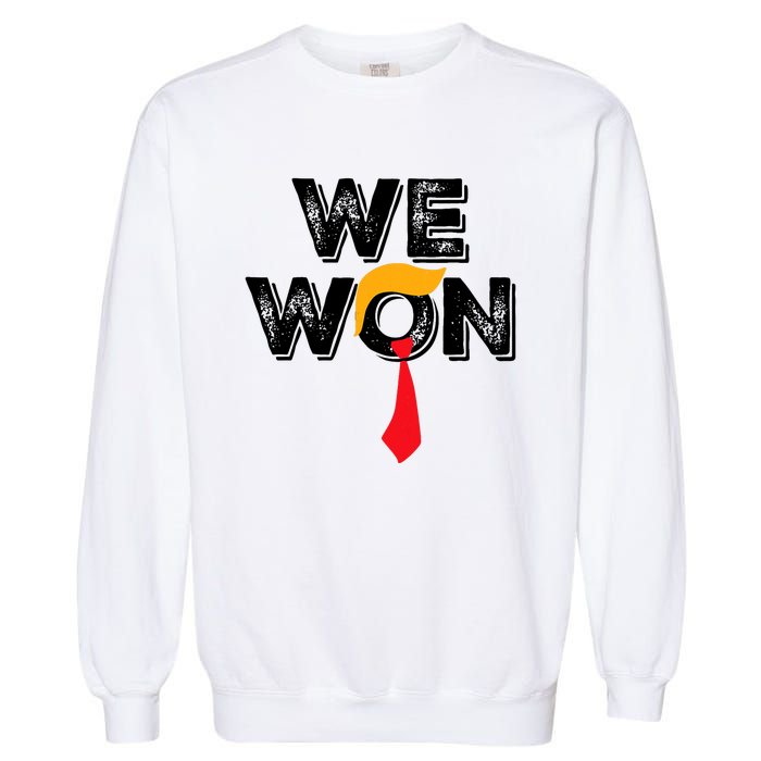 Donald Trump 47th President Jd Vance We Won Get Over It 2024 Garment-Dyed Sweatshirt