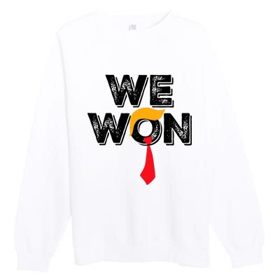 Donald Trump 47th President Jd Vance We Won Get Over It 2024 Premium Crewneck Sweatshirt