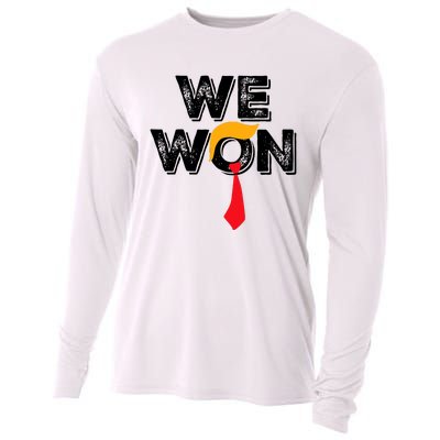 Donald Trump 47th President Jd Vance We Won Get Over It 2024 Cooling Performance Long Sleeve Crew