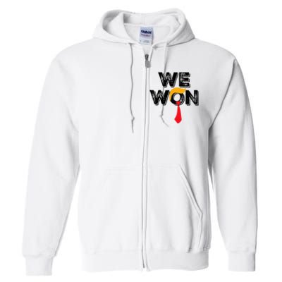 Donald Trump 47th President Jd Vance We Won Get Over It 2024 Full Zip Hoodie