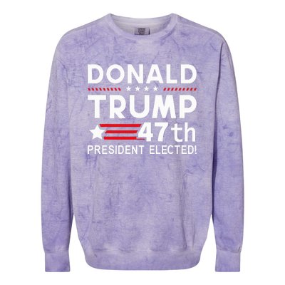 Donald Trump 47th President Elected Inauguration Day 2025 Colorblast Crewneck Sweatshirt