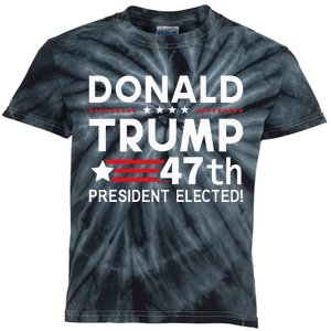 Donald Trump 47th President Elected Inauguration Day 2025 Kids Tie-Dye T-Shirt