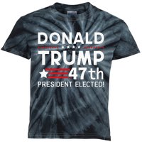 Donald Trump 47th President Elected Inauguration Day 2025 Kids Tie-Dye T-Shirt