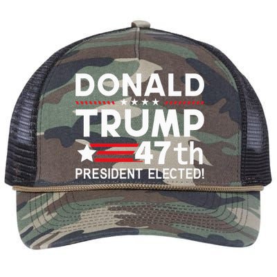 Donald Trump 47th President Elected Inauguration Day 2025 Retro Rope Trucker Hat Cap