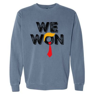 Donald Trump 47th President Jd Vance We Won Get Over It 2024 Garment-Dyed Sweatshirt