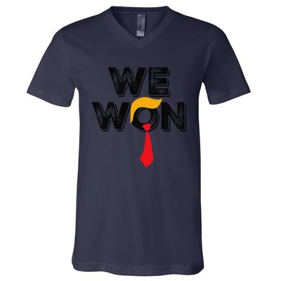 Donald Trump 47th President Jd Vance We Won Get Over It 2024 V-Neck T-Shirt