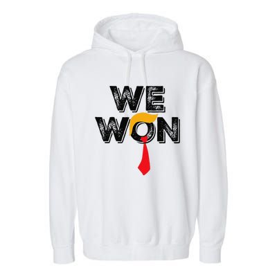 Donald Trump 47th President Jd Vance We Won Get Over It 2024 Garment-Dyed Fleece Hoodie