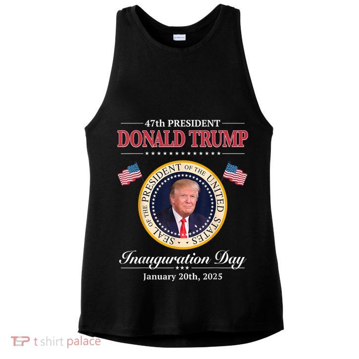 Donald Trump 47th President Inauguration 2025 Supporters Ladies PosiCharge Tri-Blend Wicking Tank