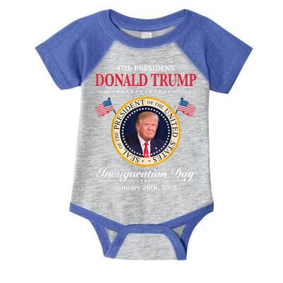 Donald Trump 47th President Inauguration 2025 Supporters Infant Baby Jersey Bodysuit