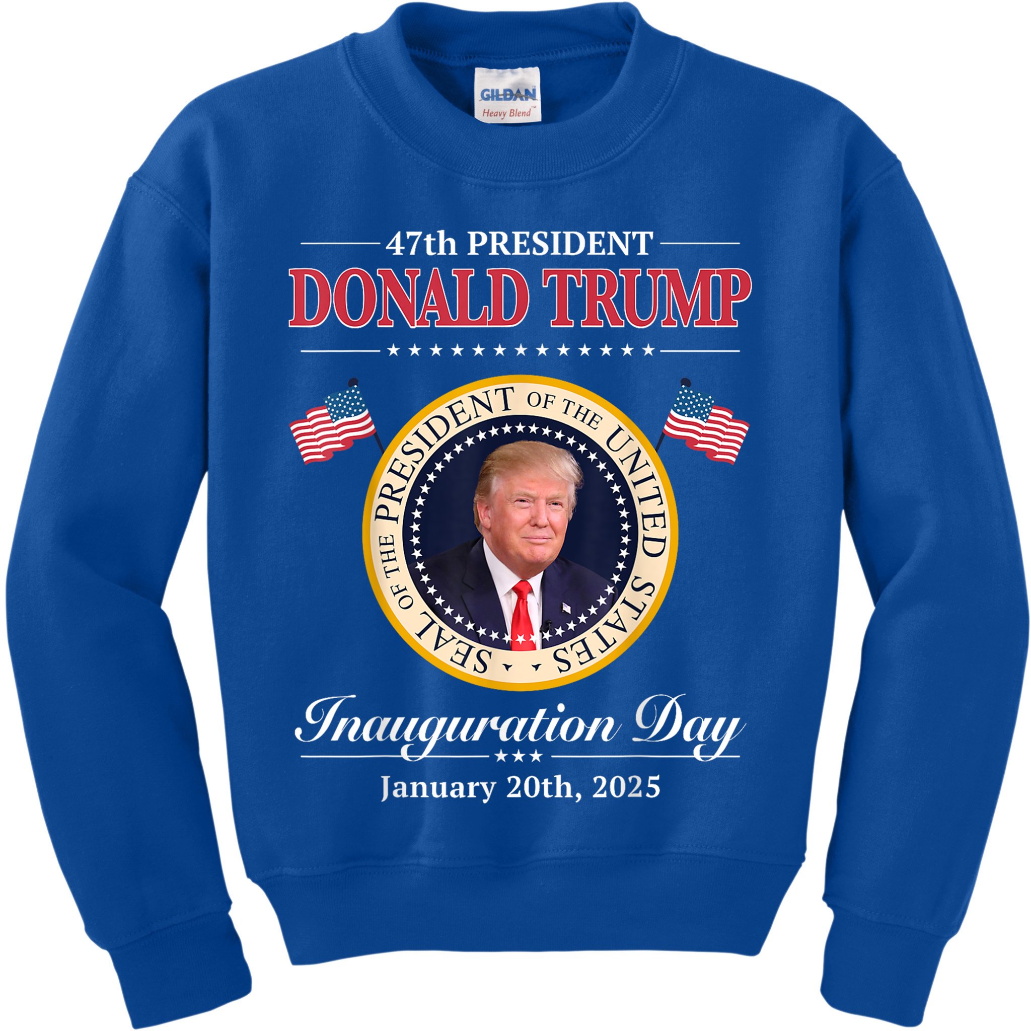 Donald Trump 47th President Inauguration 2025 Supporters Kids Sweatshirt