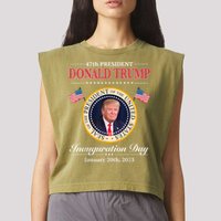 Donald Trump 47th President Inauguration 2025 Supporters Garment-Dyed Women's Muscle Tee