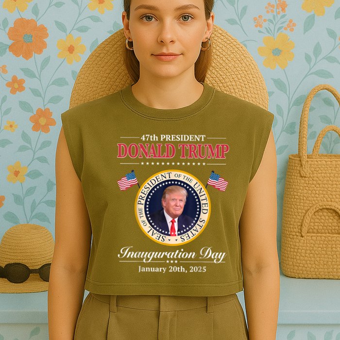 Donald Trump 47th President Inauguration 2025 Supporters Garment-Dyed Women's Muscle Tee