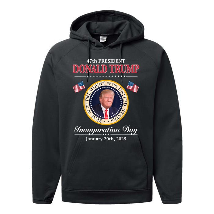 Donald Trump 47th President Inauguration 2025 Supporters Performance Fleece Hoodie