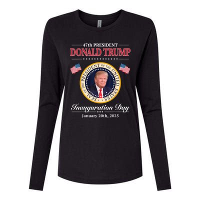 Donald Trump 47th President Inauguration 2025 Supporters Womens Cotton Relaxed Long Sleeve T-Shirt