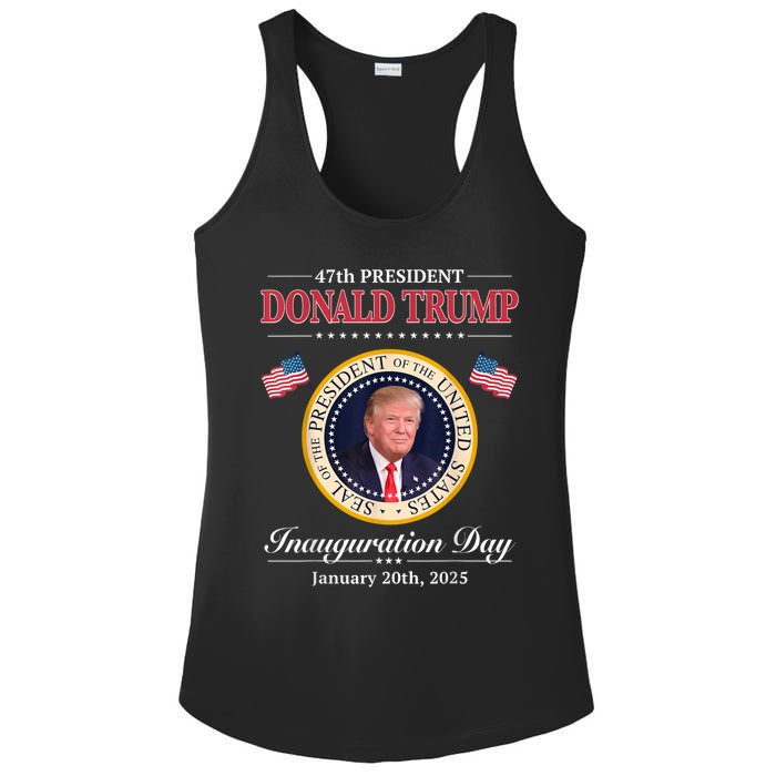 Donald Trump 47th President Inauguration 2025 Supporters Ladies PosiCharge Competitor Racerback Tank