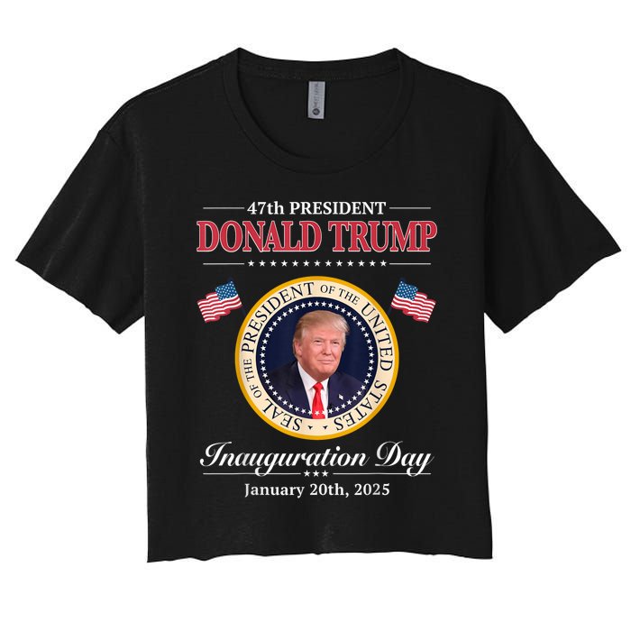 Donald Trump 47th President Inauguration 2025 Supporters Women's Crop Top Tee