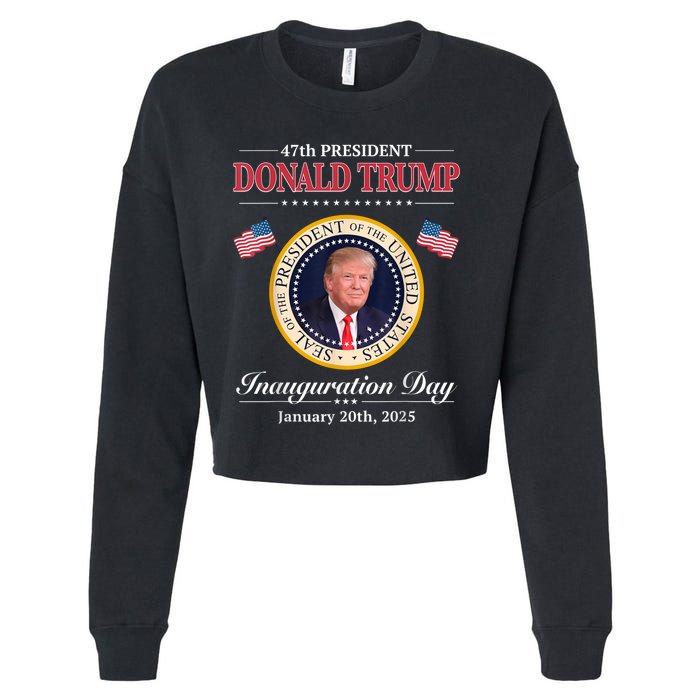 Donald Trump 47th President Inauguration 2025 Supporters Cropped Pullover Crew