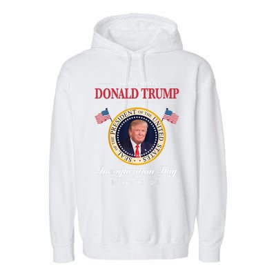 Donald Trump 47th President Inauguration 2025 Supporters Garment-Dyed Fleece Hoodie