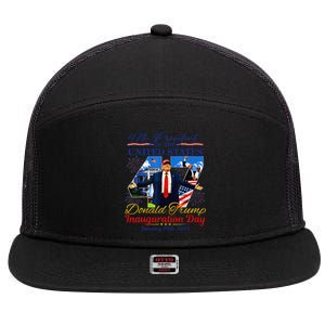 Donald Trump 47th President Inauguration 2025 Supporters 7 Panel Mesh Trucker Snapback Hat