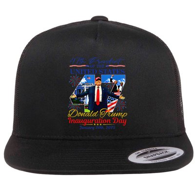 Donald Trump 47th President Inauguration 2025 Supporters Flat Bill Trucker Hat