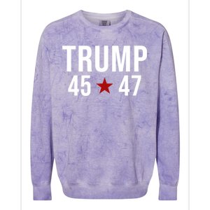 Donald Trump 45 47th President Colorblast Crewneck Sweatshirt