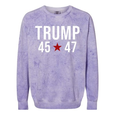 Donald Trump 45 47th President Colorblast Crewneck Sweatshirt