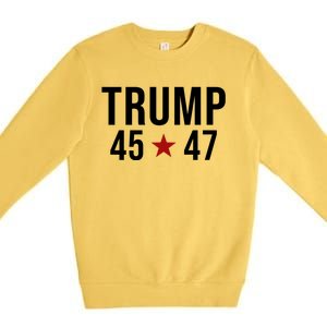 Donald Trump 45 47th President Premium Crewneck Sweatshirt