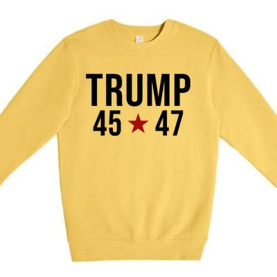 Donald Trump 45 47th President Premium Crewneck Sweatshirt