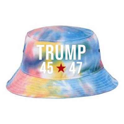 Donald Trump 45 47th President Tie Dye Newport Bucket Hat