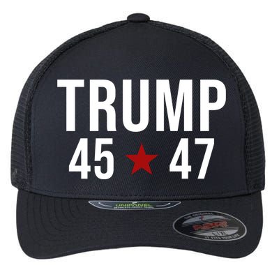 Donald Trump 45 47th President Flexfit Unipanel Trucker Cap