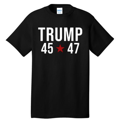 Donald Trump 45 47th President Tall T-Shirt