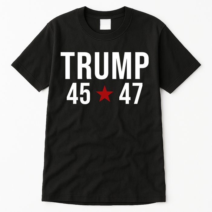 Donald Trump 45 47th President Tall T-Shirt